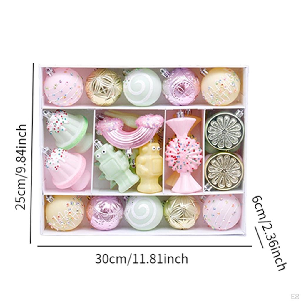 45 stk Julepynt til å henge på juletreet, Dekorative kuler til bursdag