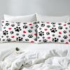 Dog Paw Print Duvet Cover Set Puppy Bedding Set Cute Animal Cartoon Pattern Quilt Cover