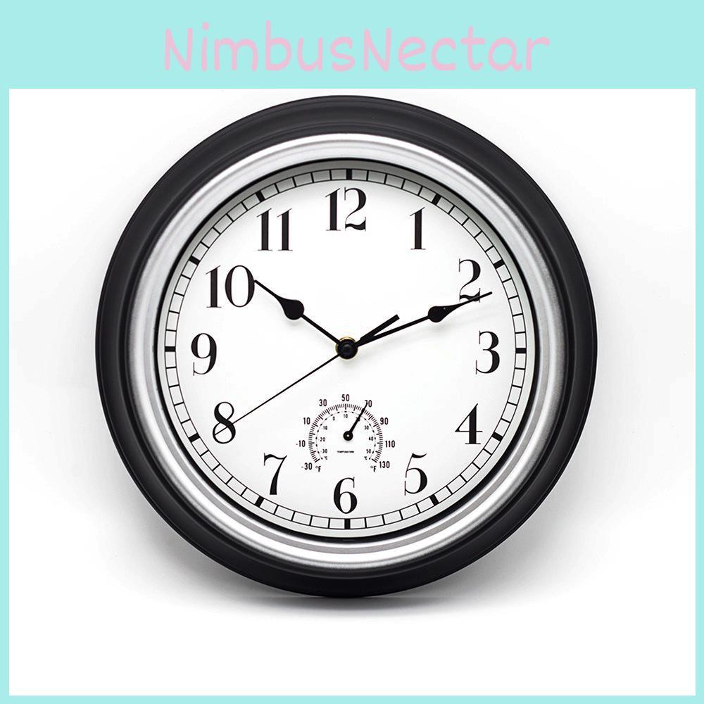 Retro Waterproof Clock With Display Thermometer And Hygrometer For Use Indoor
