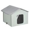 Heated Cat House Foldable Kitty Shelter with Heated Pad Green Middle