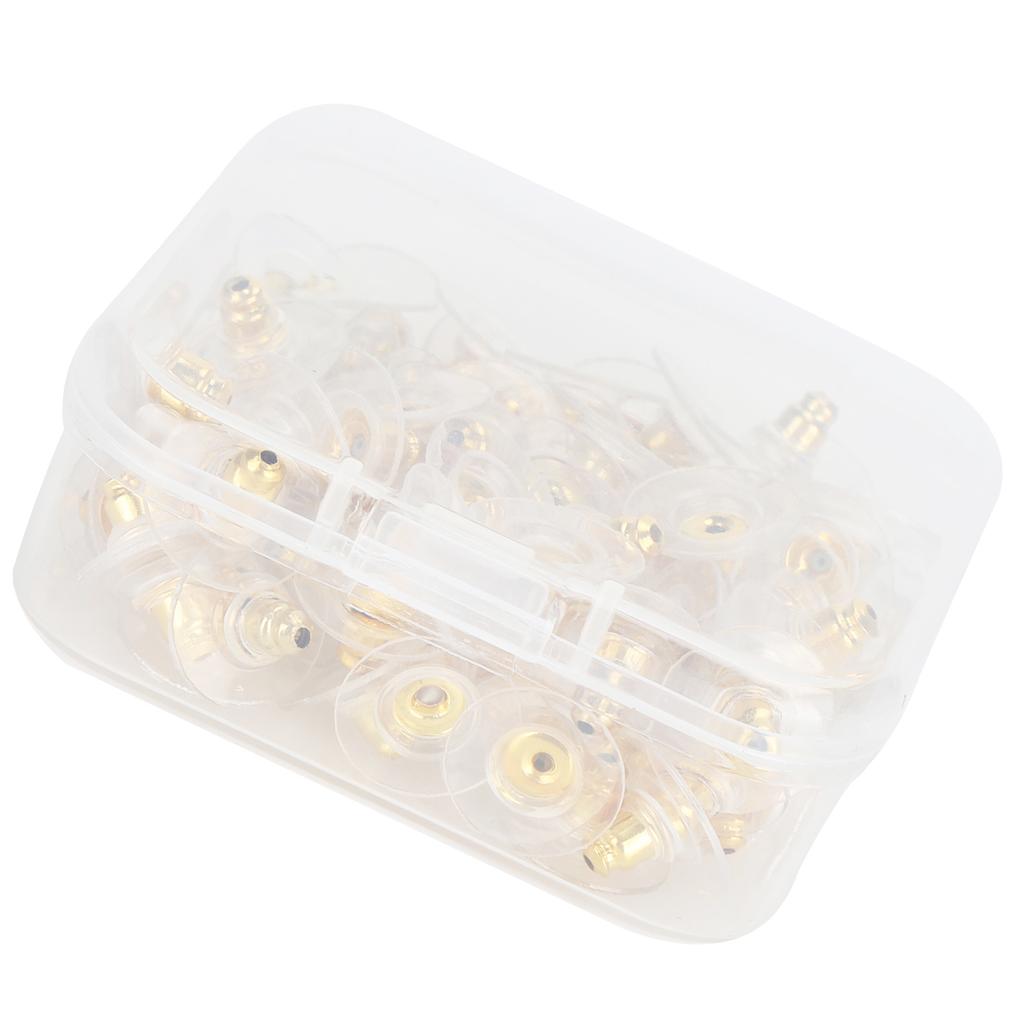 100Pcs Earring Backs Replacement Pierced Backing Stopper Boxed DIY Material Jewelry Accessories