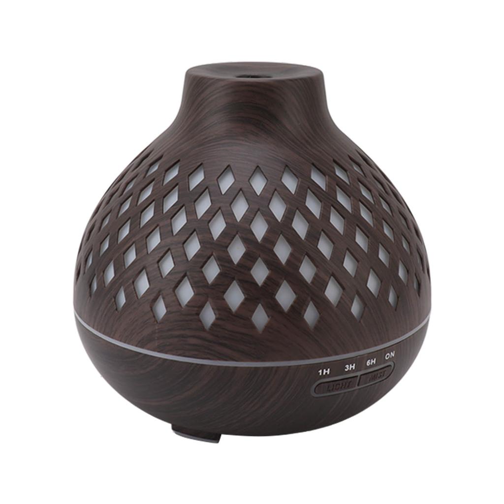 400ml Aromatherapy Humidifier Onion Wood Grain Aroma Humidifier Colorful Light Ultrasound Essential