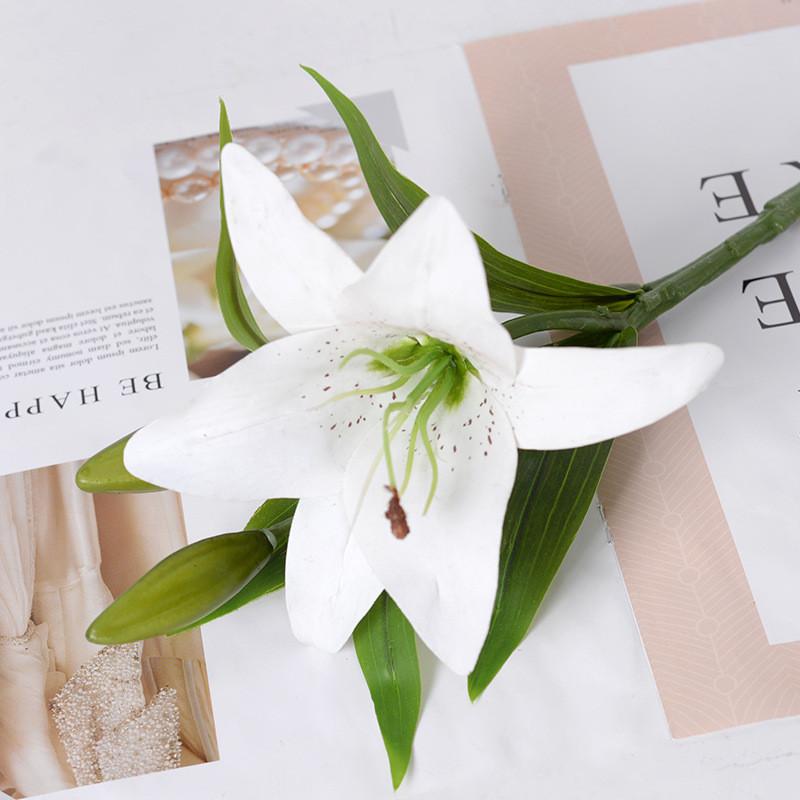 

Single Lily Mini Flower Artificial Decor For Wedding Photography And Home Decor белый