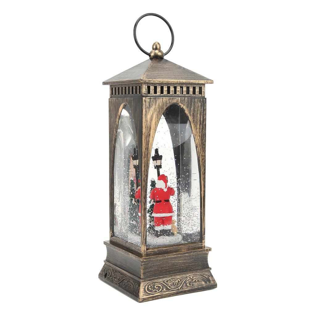 Christmas Snow Globe Lantern Warm White Musical Water Glittering Light for Christmas Commemorative Gift