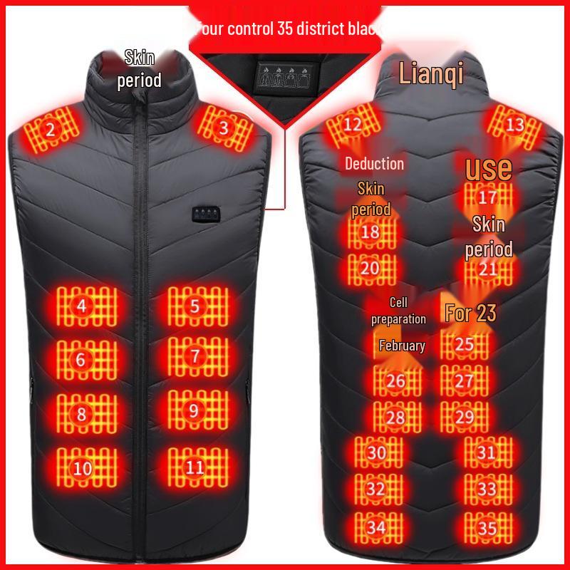 Men's Smart Heated Vest: Full Body Electric Heating with Constant Temperature