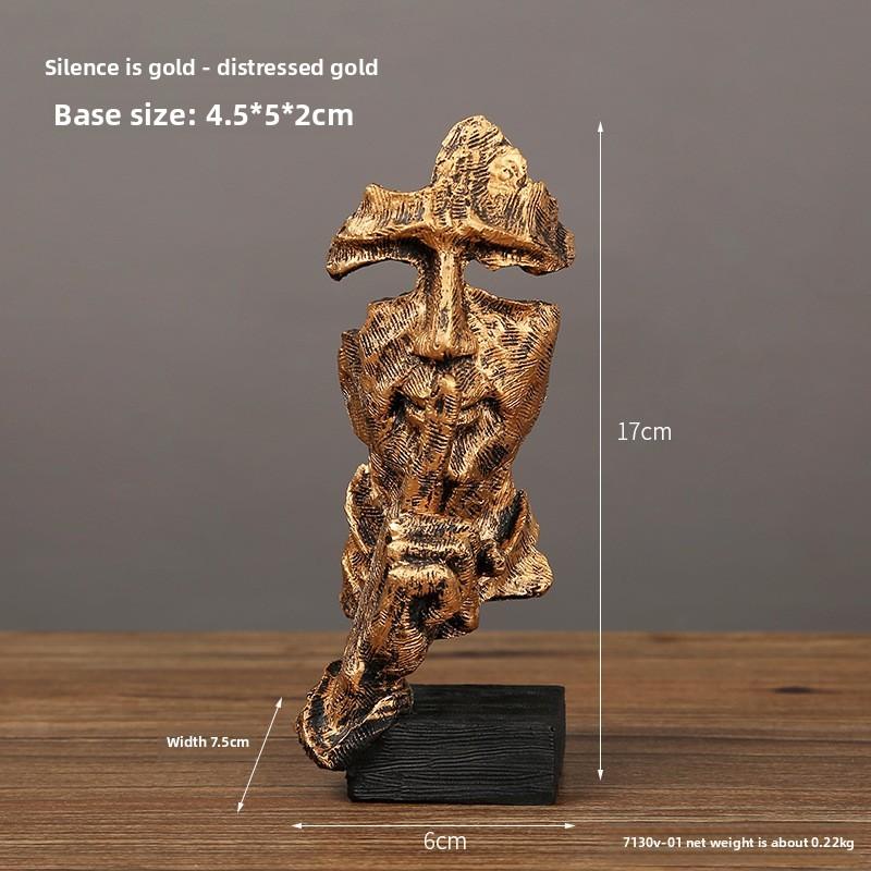 Figurine Mask Abstract Resin Sculpture For Living Room Office Gift Decoration