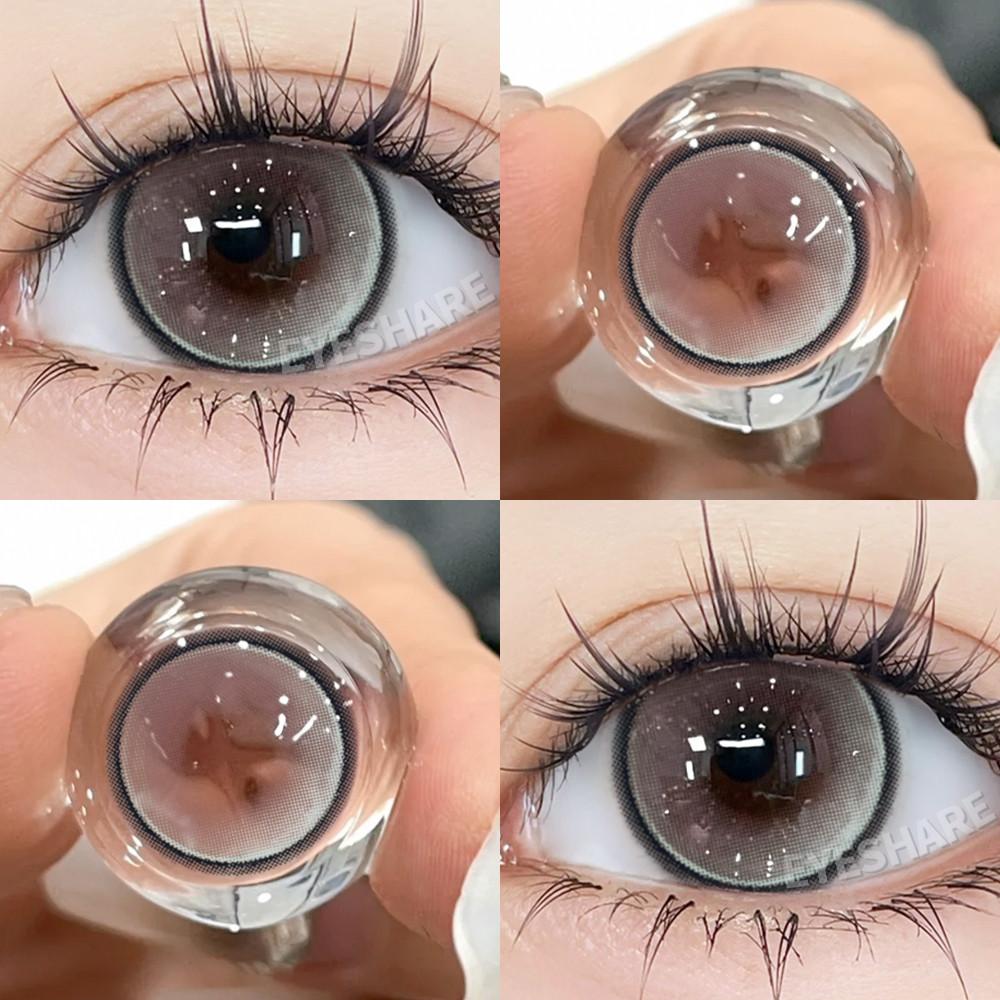 Eyeshare Purple Contact Lenses for Cosmetic Eyes Beautiful Fashion Gray Brown Pupil Lenses
