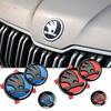 4pcs ABS Emblem for Skoda Superb Rapid Fabia 1 2 Octavia RS Yeti Karoq Car Front Rear Sticker Steering Wheel Center  Decals