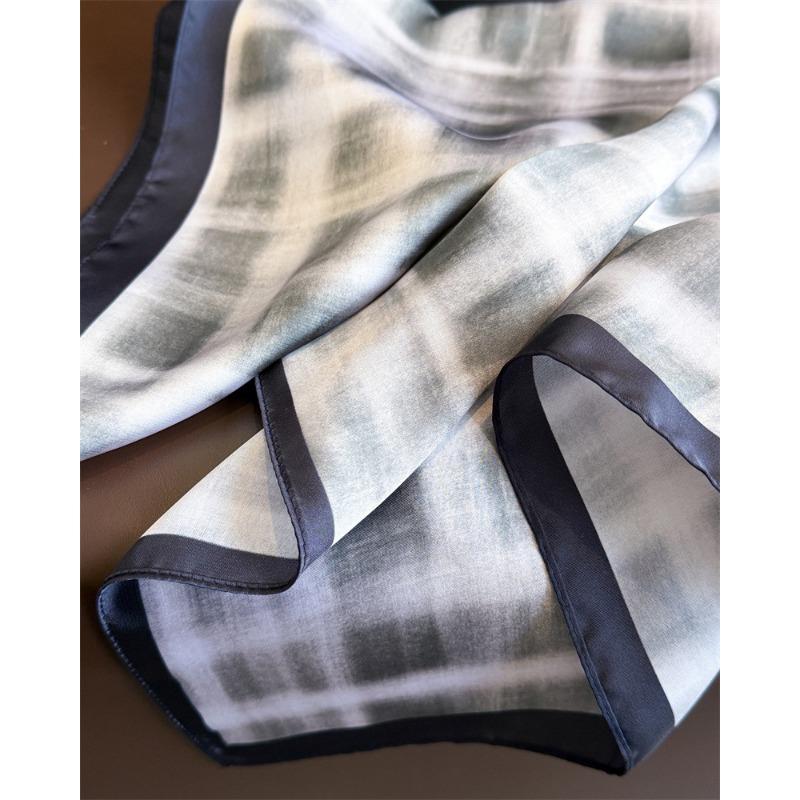 Vintage Printed Check Square Scarf For Women Fashion Accessory