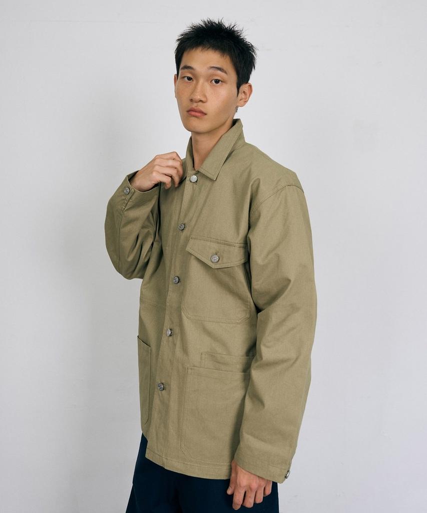 HAVE HAD Twill Cotton Chore Jacket (Ecru)