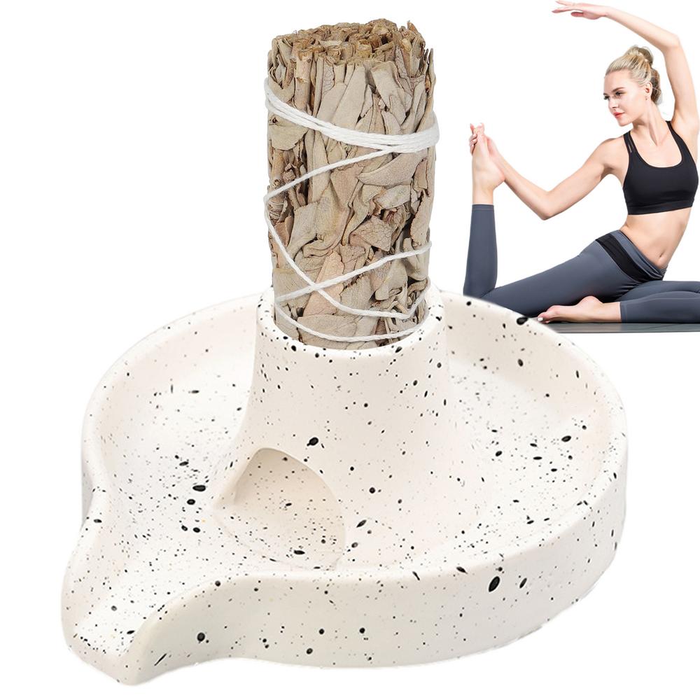 Smudge Sticks Holder Incense Burning Holder Incense Burner Bowl For Yoga Room Meditation Gymnastics Reading Gymnastic
