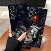 Cartoon Astronaut Kunst Hülle für Samsung Galaxy S26 Ultra S24 S21 FE S10 S9 S25 Plus S23 Note 20 8 9 10 S20 Ultra Funda Handy