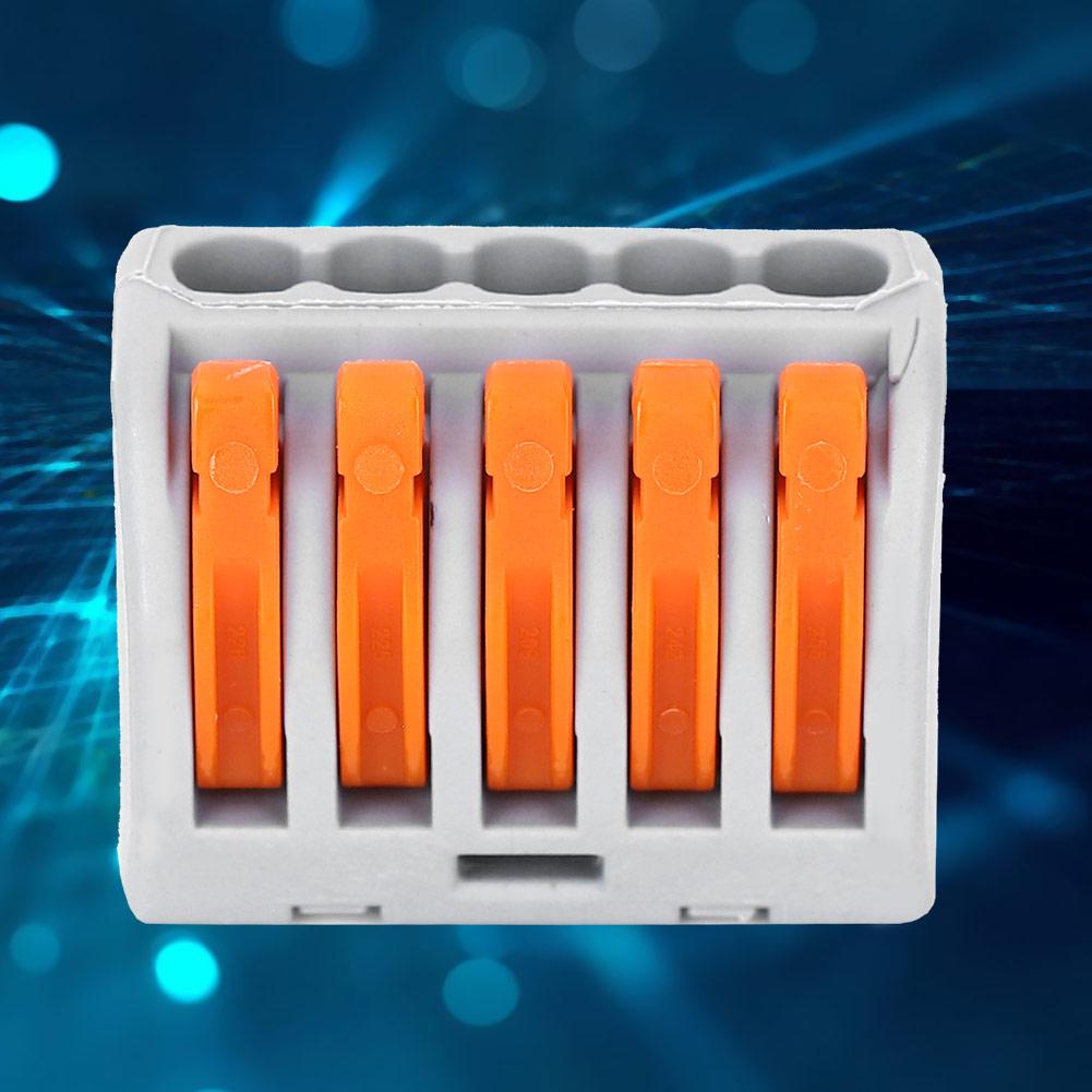 10 ks PCT215 Zapojení Konektory Svorkovnice 5cestný Osvětlení Elektrický Kabel Rychlé Připojení