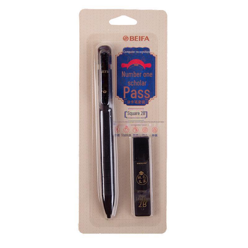 

Набор ручек для осмотра 2B: Идеально подходит для листов лучших результатов и тестов для поступления в колледж, включает квадратный ластик и свинцовый стержень 2B чёрный