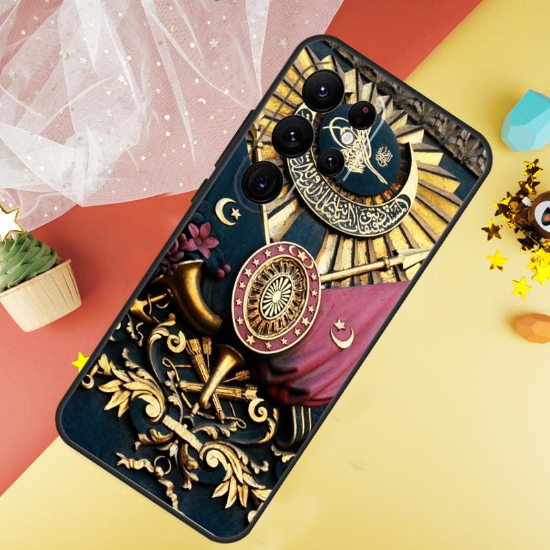 Ottoman Empire Coat Of Arms Phone Case For Samsung Galaxy S25 S26 Ultra S21 S20 S22 S23 Ultra S10 Plus S24 FE Cover Coque