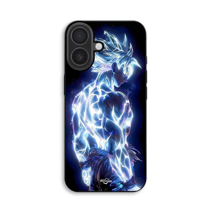 Hülle Für iPhone 18 Dragon Ball Z Goku Ultra Instinct glänzend Maniacase schwarz