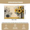 4/6pcs Sunflower Pattern Placemats, Vase and Floral Design, Suitable for Indoor/Outdoor Party Restaurant Decor, Kitchen Dining Table Decor, Holiday De