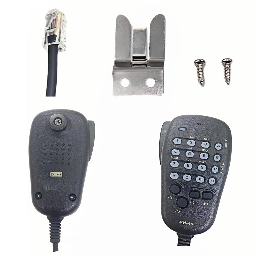 MH48 MH48A6J Microphone 6 Pin for Yaesu Radios FT 8900R FT 7900R FTM100DR with Four Programmable Buttons and IP54 Protection