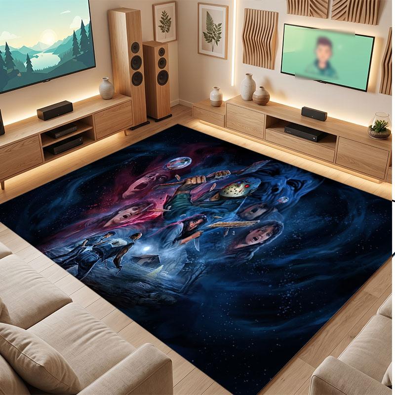 Friday the 13th Jason Voorhees Rug Soft Thick Non Slip Floor Carpet for Bedroom Living Room Home Decor