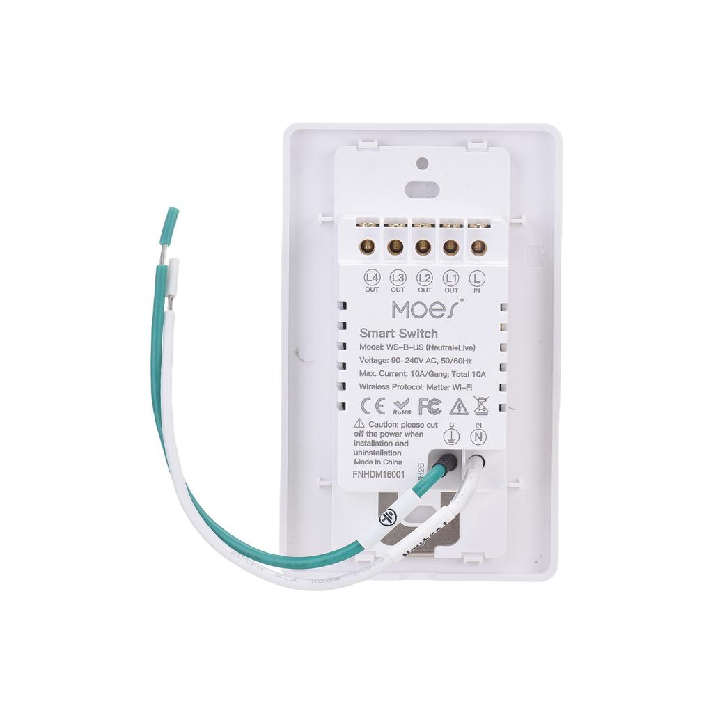 Matter WiFi Glasschalter Wand Touch Lichtschalter Glasplatte APP Drahtlose Fernbedienung Smart Home