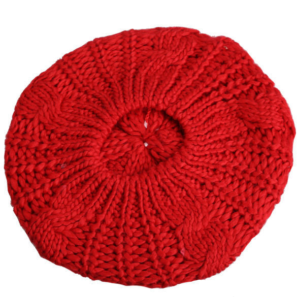 2023 New Fashion Winter Women Beret Warm Knitted Baggy Beanie Hat Pretty Comfortable Plain Caps Multicolor Elasticity Ski Cap
