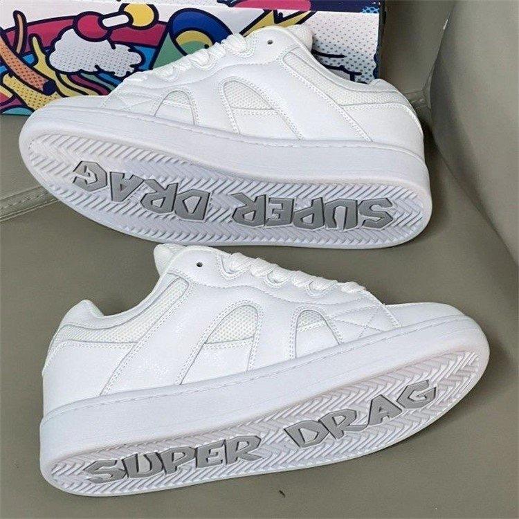 

Чисто белая подошва с надписью ретро хлебные туфли женские нишевые белые туфли низкие кеды спортивные туфли для скейтборда 35 белый