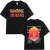 Imagine Dragons Rock Band Loom World Tour 2025 Tshirt Unisex Women Cotton Short Sleeve Tshirts Hip Hop Fashion T Shirt Streetwear