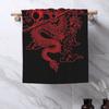 Red Chinese Dragon with Black Background Soft Face Towel Quick Dry Pool Bath Cotton Towels Breathable