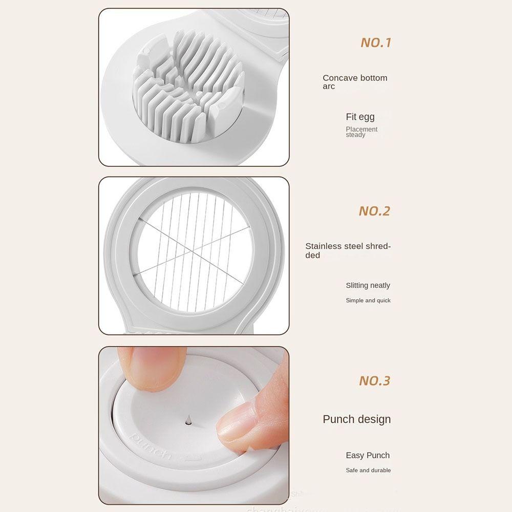 Manual Fancy  Egg Splitter 3-in-1 Century Egg Divider Creative Egg Slicer  Kitchen Gadgets