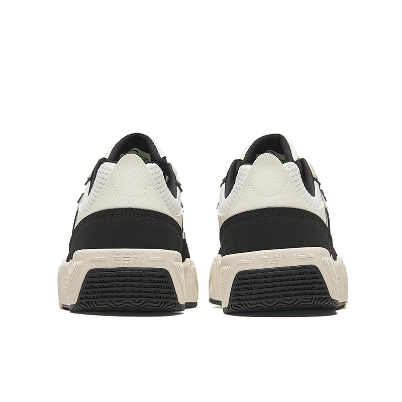 Anta Seria C37 Modne Wszechstronne Podwyższające Wzrost Lekkie Niskie Trampki Damskie Trampki Czarne 922438037-4