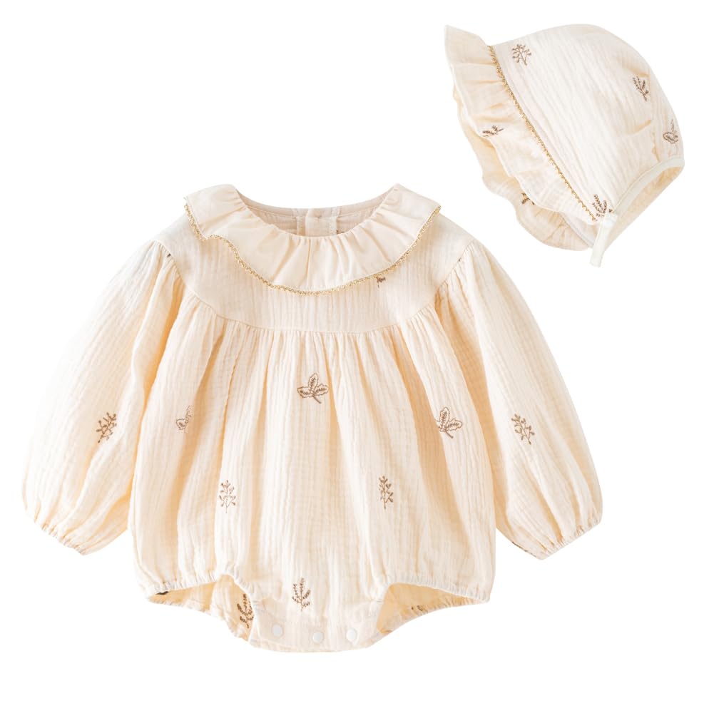Romper for baby newborn hat size months [Reegoo Peter] girls, clothes, bodysuit, clothes, included, coverall, khaki, 80, 9-12
