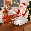Weihnachtsmann mit Musikalischer Puppe, Weihnachtsmann, Kletterleiter, Perlen, Hängedekoration, elektrisches Kinderspielzeug für Weihnachtsbaum, Hochzeitsfeier
