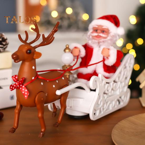 Weihnachtsmann mit Musikalischer Puppe, Weihnachtsmann, Kletterleiter, Perlen, Hängedekoration, elektrisches Kinderspielzeug für Weihnachtsbaum, Hochzeitsfeier