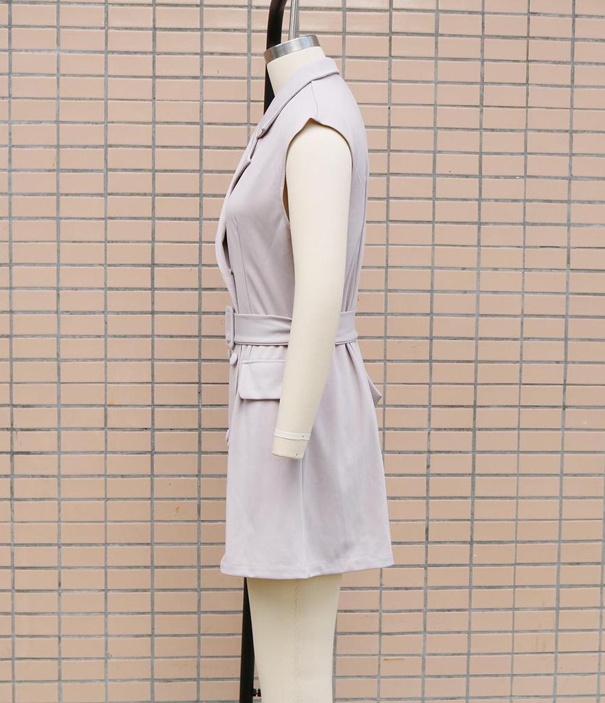 2023 Summer Women's Suit Collar Office Dress - European and US Style