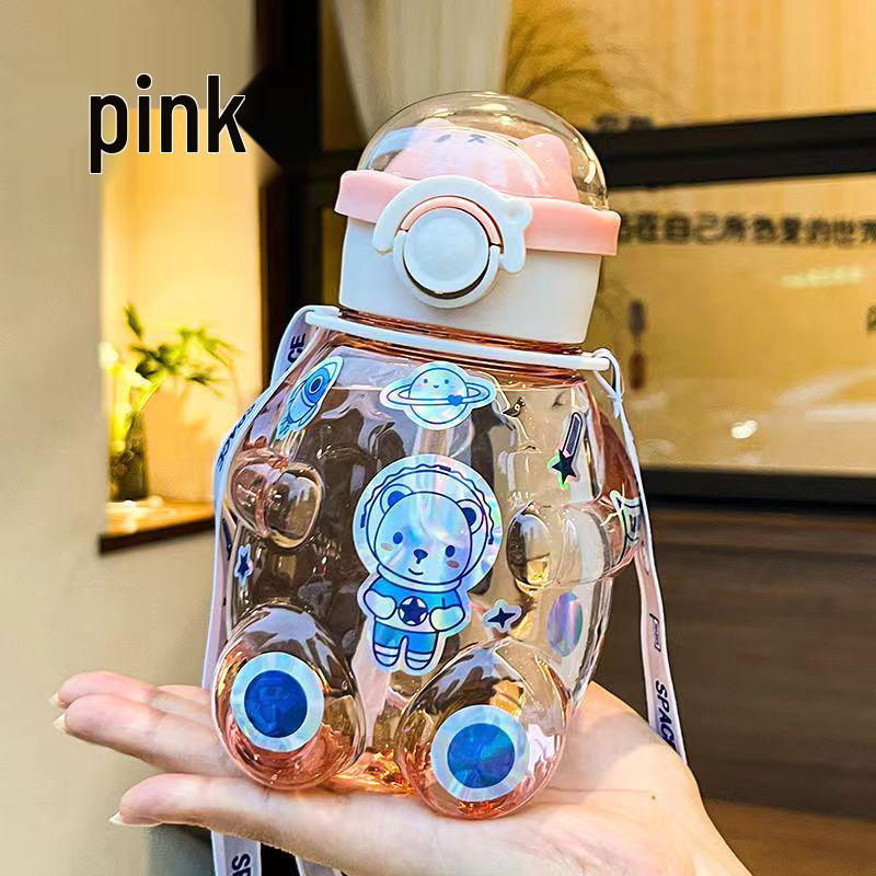 Large Capacity Big Belly Plastic Water Cup with Straw
