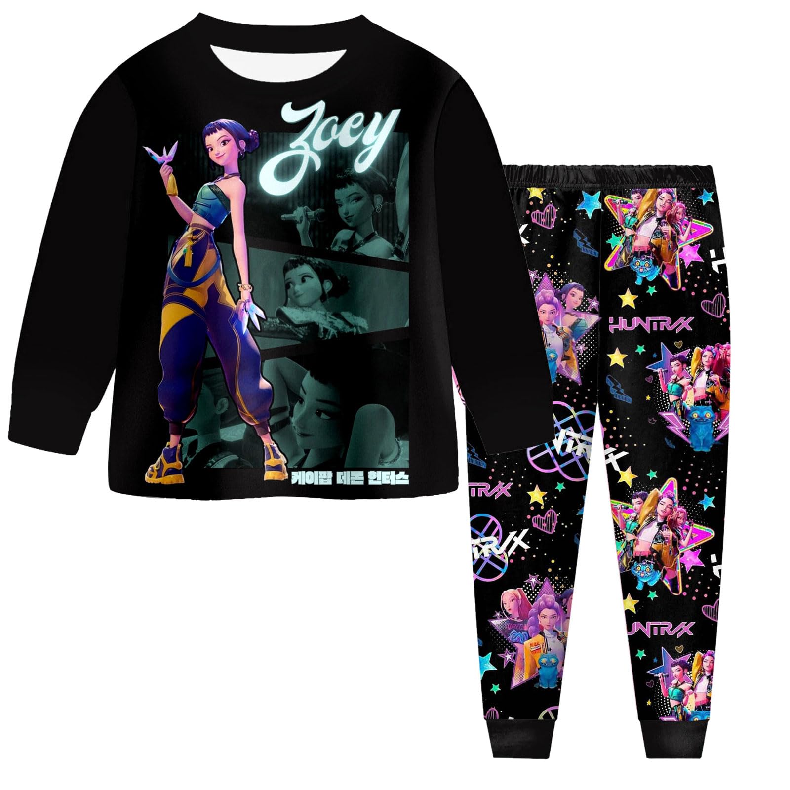 

Детский модный костюм юбка топ с круглым вырезом и длинными рукавами брюки 110 чёрный