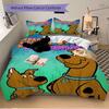 3dílná sada povlečení Scooby Doo Scrappy Doo, Obsahující 1 povlak na přikrývku a 2 povlaky na polštáře, Bez výplně, Měkké a pohodlné pro domácí ložnici F077