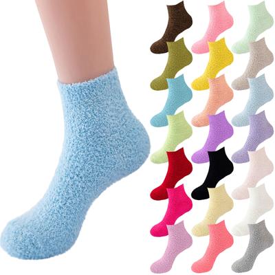 Flauschige, gemütliche Slipper-Socken für Damen, warme, weiche Winter-Plüsch-Schlafsocken