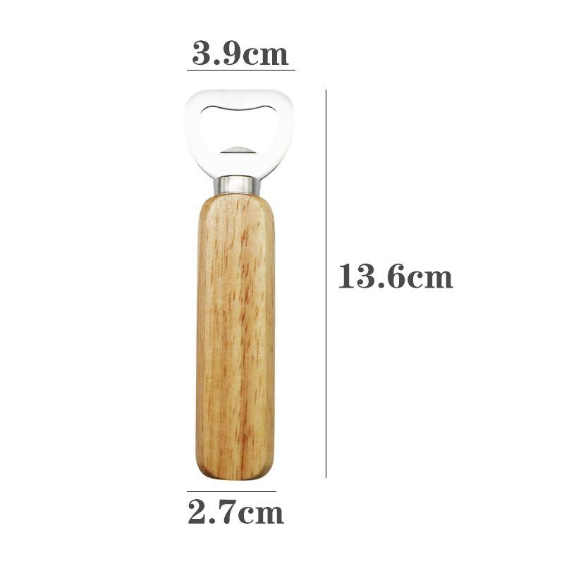 New 10pcs/Set Handheld Wine Beer Soda Glass Cap Bottle Opener for Home Kitchen Bar for Bartender Bottle Opener Rubber Wood Tool 6