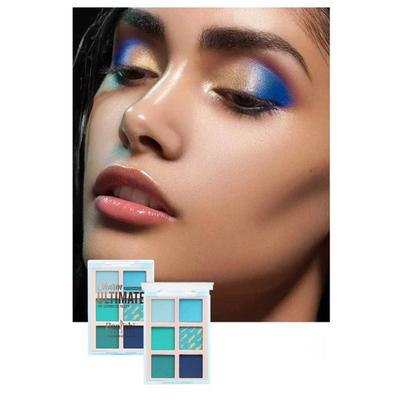Sombra de olhos em pó que não voa, fácil de colorir, não borra, altamente pigmentada, 6 cores, perolada, matte, paleta de sombras para mulheres, suprimentos