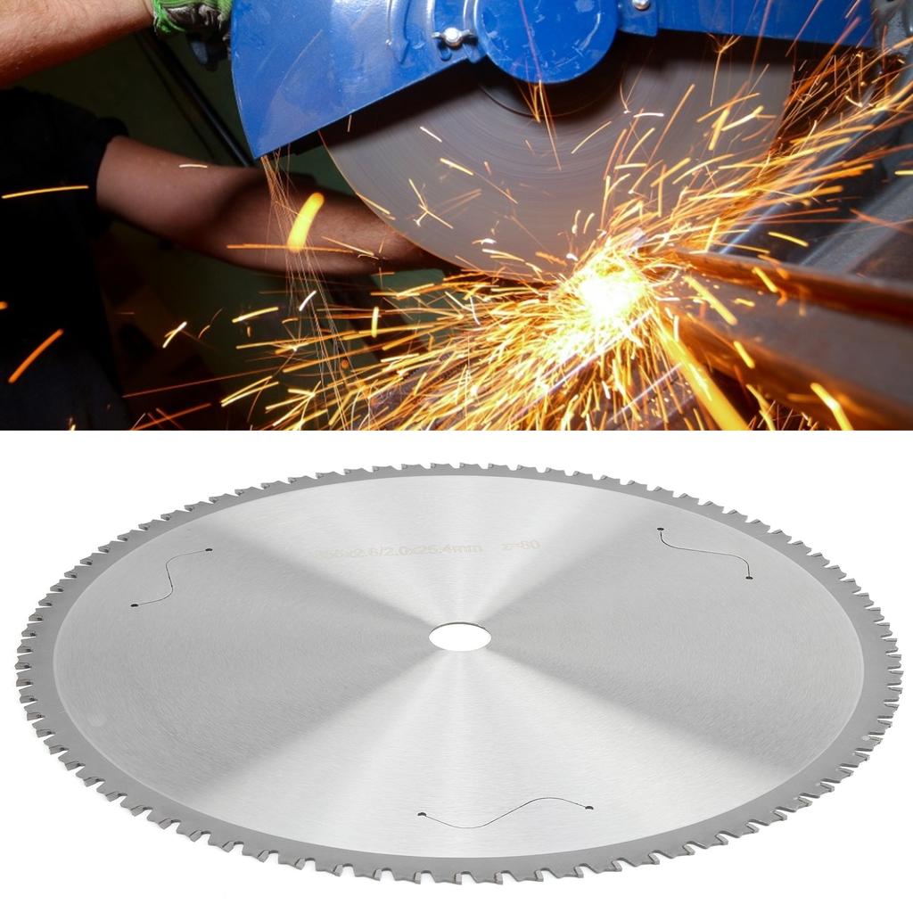 Circular Saw Blade Metal Cutting Disc 80T High‑Speed Steel 355 x 2.6 x 2.0 x 25.4mm Metal Cutting Disc Circular Cutting Blade