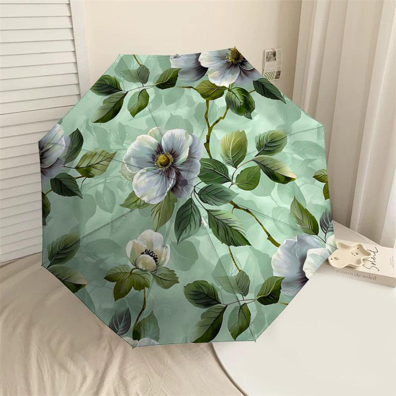 

1PC Floral Pattern Umbrella-8-Rib Reinforced, Automatic Open, Lightweight & Durable, Cute Fashion Accessory for Outdoor-T305