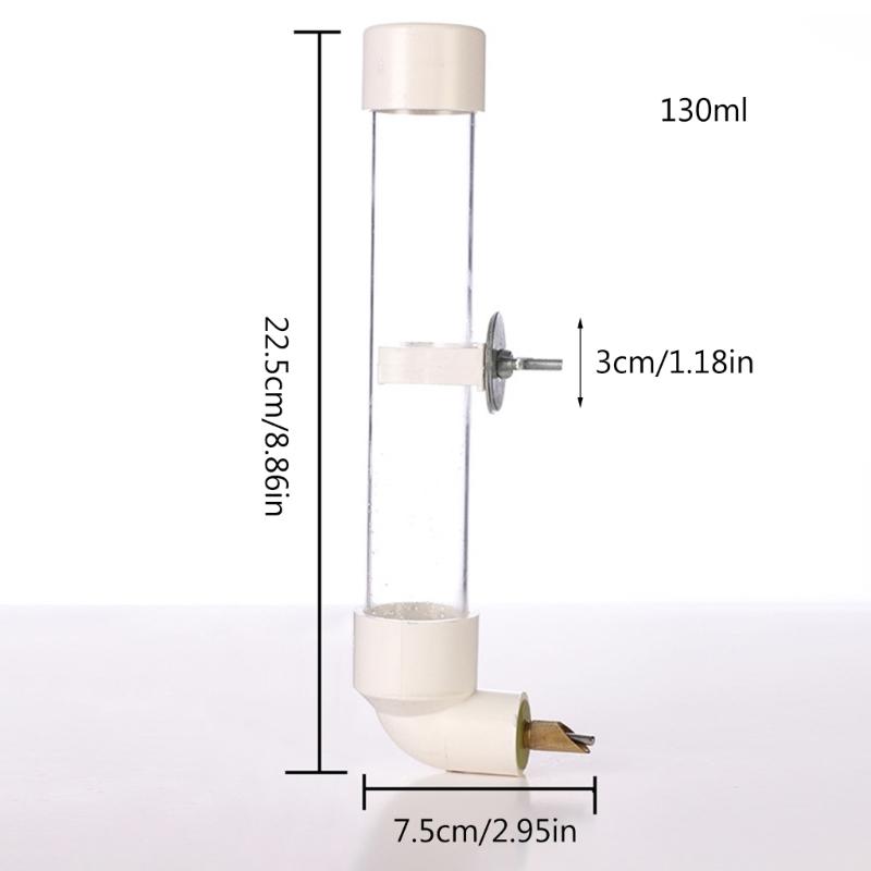 No Drip Small Animals Water Bottle Automatic Water Feeder Dispenser for Birds Ferret Rabbit 130ml No Mess for Cage
