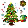 DIY Filz-Weihnachtsbaum-Set mit Schmuck Weihnachten Feiertagsdekoration Weihnachtsmann Geschenk Neujahr Tür Wandbehang Dekoration
