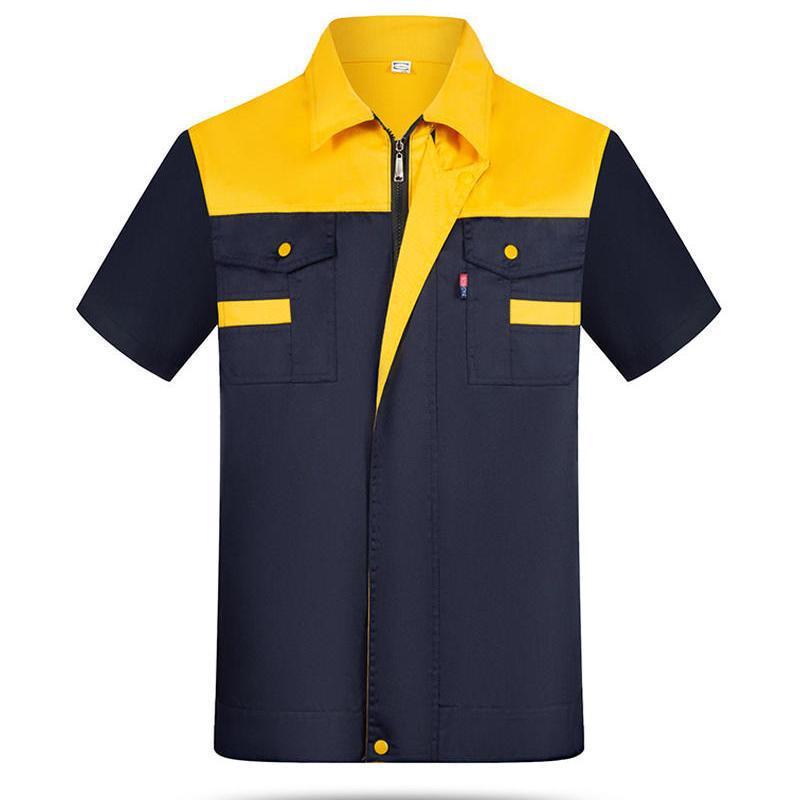 Herren Sommer Kurzarm Arbeitsanzug - Strapazierfähig, Schmutzabweisend Auto Reparatur & Bau Uniform