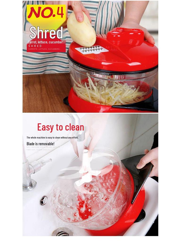 Hand-Cranked Meat & Vegetable Grinder for Kitchen Use