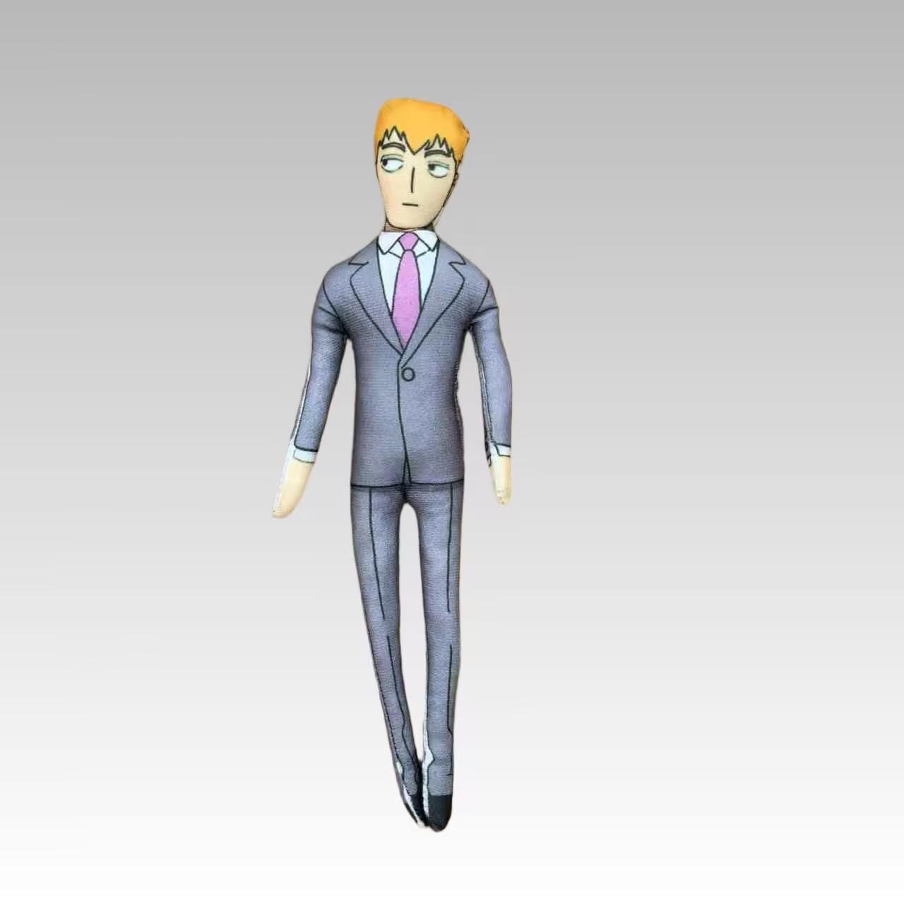 Mob 100 Pluche Pop Abstract Speelgoed Dimple Kageyama Shigeo Figuur Pop Reigen Arataka Speelgoed Vervormbaar Ontwerp Doe-het-zelf Model Verjaardagscadeau gray