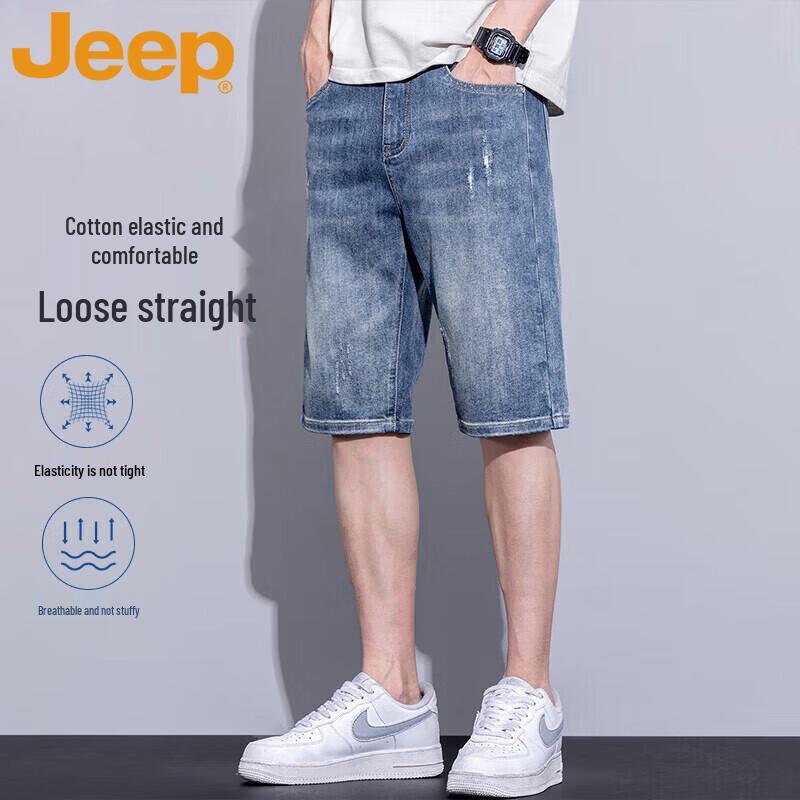 

JEEP Men s Summer Casual Denim Shorts 30