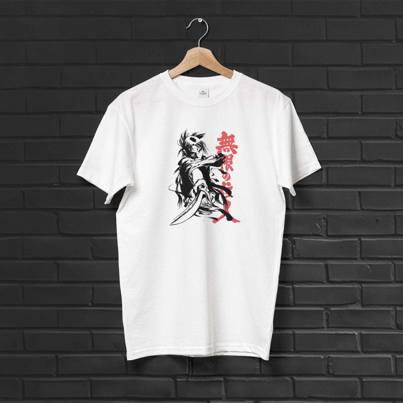 Manji Samurai Japanese Ink Blade of the Immortal Graphic Anime T-Shirt Men L