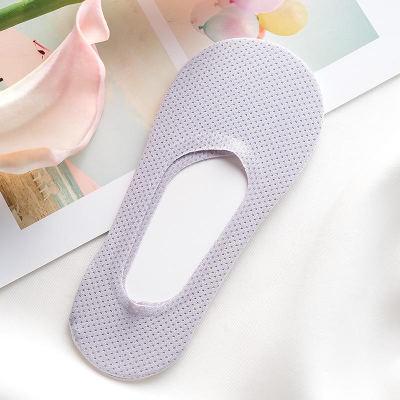 Женские ультратонкие низкие летние носки из ледяного шелка, невидимые, противоскользящие One Size